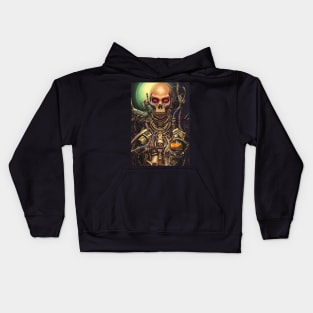 Skeleton Astronaut | Space Skull | Dystopian Art | Skull Astronaut Artwork | Fantasy Astronaut Skull Kids Hoodie